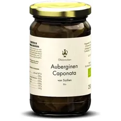 Ölkännchen Aubergine Caponata Eintopf bio