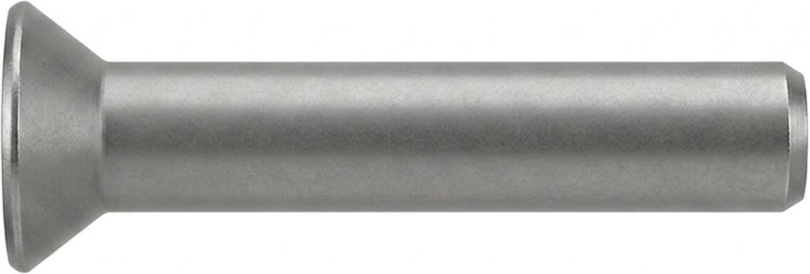 Industrial Quality Supplies DIN661 Senkniete Stahl 6 x 12 S, zum Verbinden von Blechen oder Metallteilen mit Senkbohrung, 6610000000000 (006610000060012)