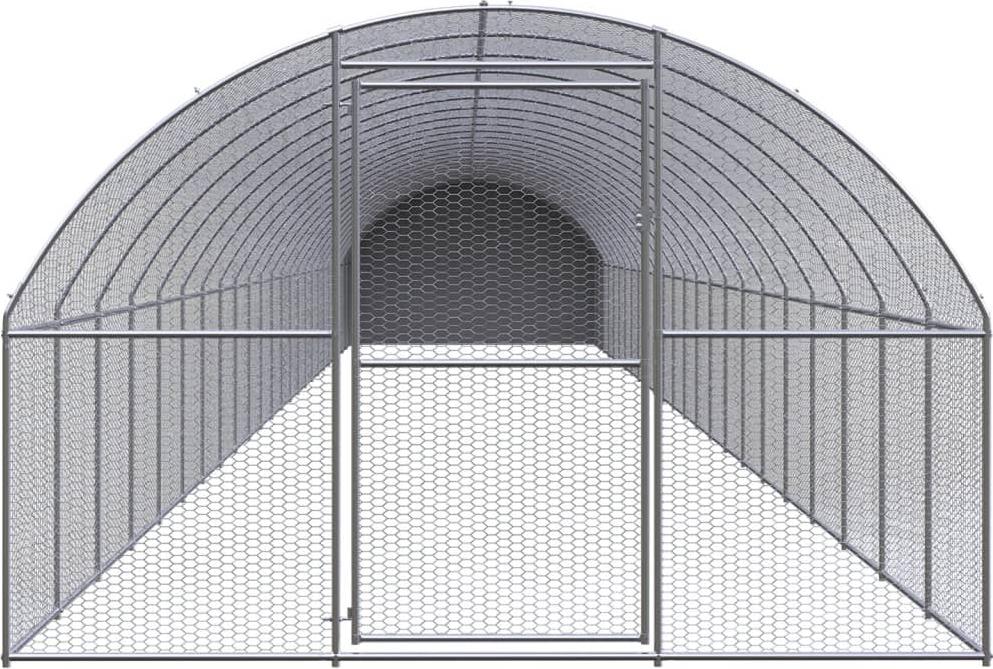 vidaXL Outdoor-Hühnerstall 3x24x2 m Verzinkter Stahl