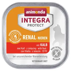 animonda Integra Protect Niere 100g Schale Katzennassfutter 16 x 100 Gramm mit Kalb