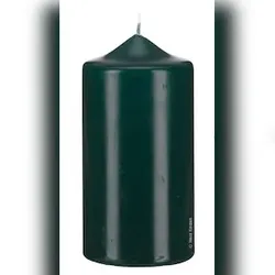 Kopschitz Kerzen Spitzkopf Stumpen Kerzen Dunkelgrün 25 x Ø 8 cm, 6 Stück