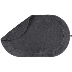 Rhomtuft Badteppich Exquisit Rund 100 cm | zinn - grau