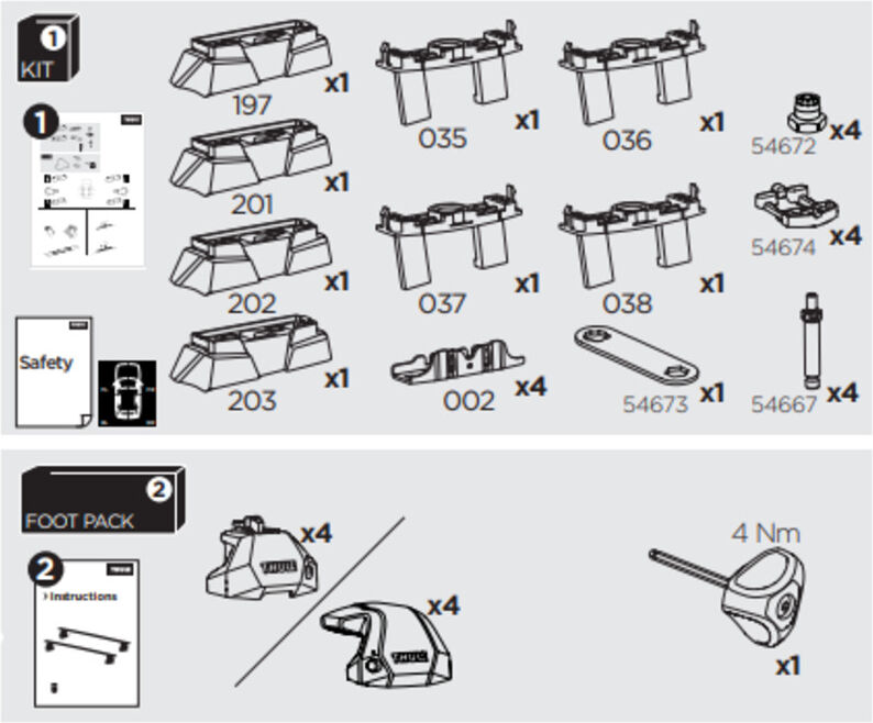 France Attelage Kit Thule 7140