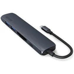 Epico 6-in-1 Aluminum USB-C 8K Hub - Inkjet (USB-C, 6 Ports), Dockingstation + USB Hub, Grau