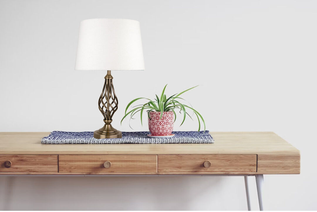 Marlow Home Co. Zoey 49cm Twist Traditional Metal Table Lamp Antique Brass 49cm H X 30cm W X 30cm D