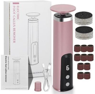 Inspired Deals 6 Speed Electric Foot File Callus Remover With Forward & Reverse Rotation For Smooth Feet rouge