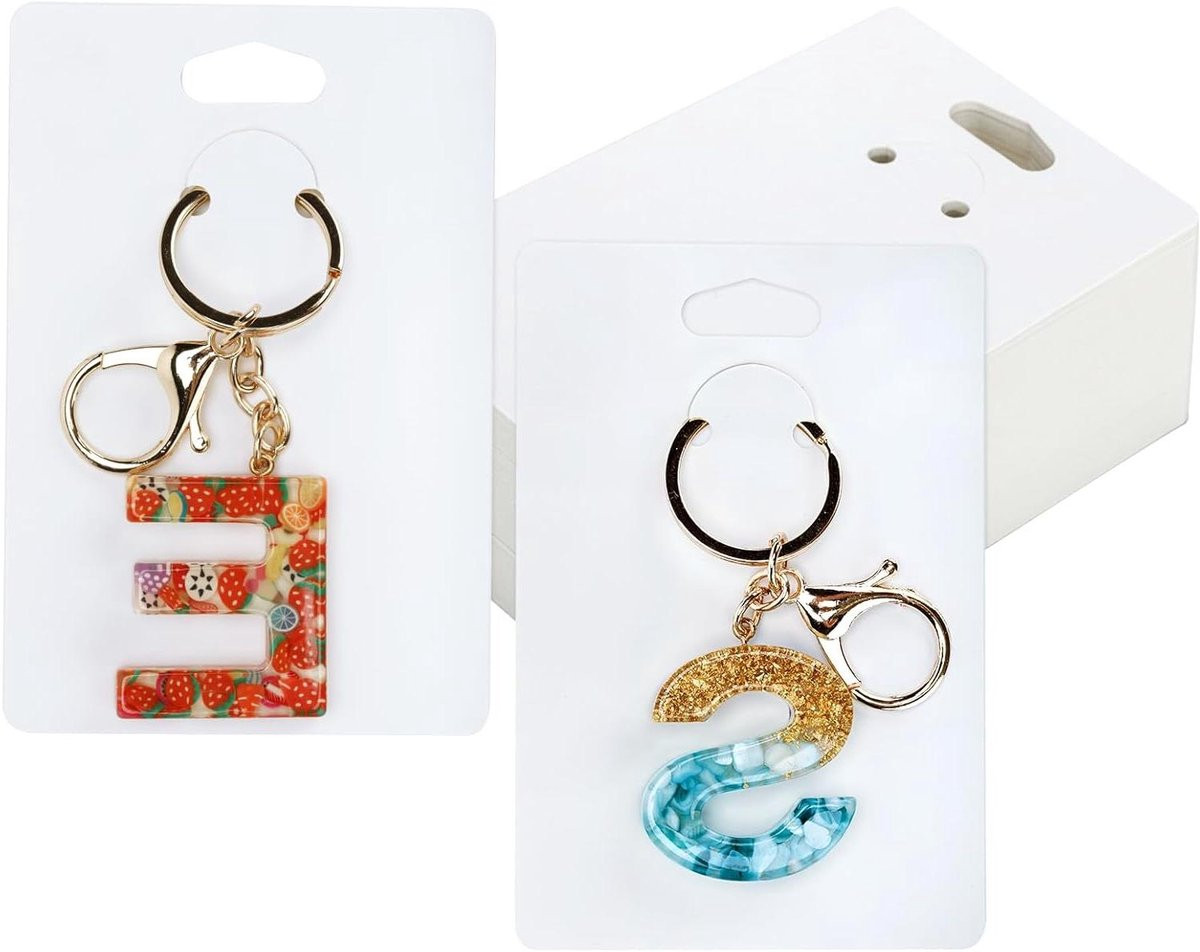 Displaykaarten Kraftpapier DIY 100 stuks voor Oorringen en Sleutelhangers - Sieradendisplay - 12 x 8 cm