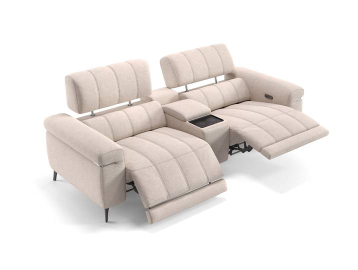 Stoff Kinocouch SOLETO 2-Sitzer Relaxcouch Designer Sofa