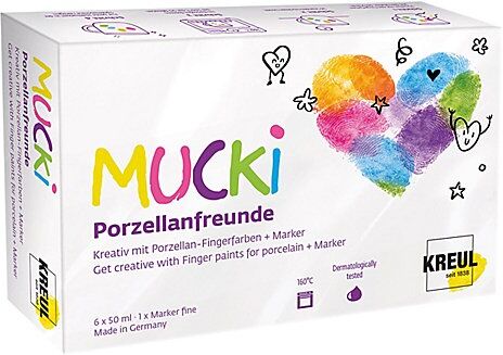 Mucki Porzellan-Fingerfarbe für Glückskinder, 6x 50ml