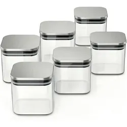 Arendo Glasbehälter Set, Vorratsbehälter, Transparent
