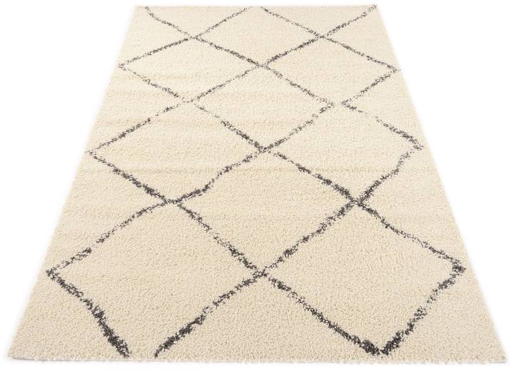 Hochflor-Teppich OCI DIE TEPPICHMARKE Stockholm , beige (creme), B:120cm H:30mm L:170cm, Kunstfaser, Teppiche, Hochflor-Teppich, Langflor, Shaggy, Wohnzimmer