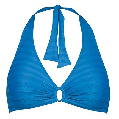 Lidea - Women's Linear Code Halter Bikini Top - Bikini-Top Gr 36 - Cup: B blau