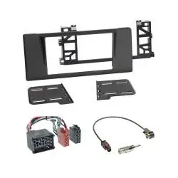 Einbauset 2-DIN BMW 5er E39 ab 1995 17-PIN Rund Einbaurahmen Radioblende+Adap...
