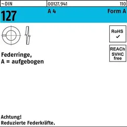 Federring DIN 127 A 10 A 4 1000 Stück
