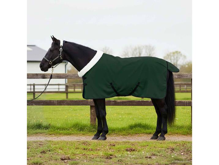 vidaXL Pferdedecke Dunkelgrün 105 cm Polarfleece