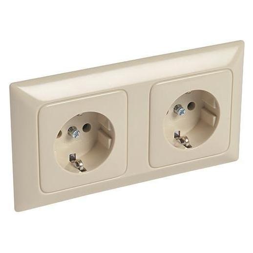 Legrand CREO Schuko Voll 776122 21 MW 2fach waagerecht für 2 Dosen (776122)