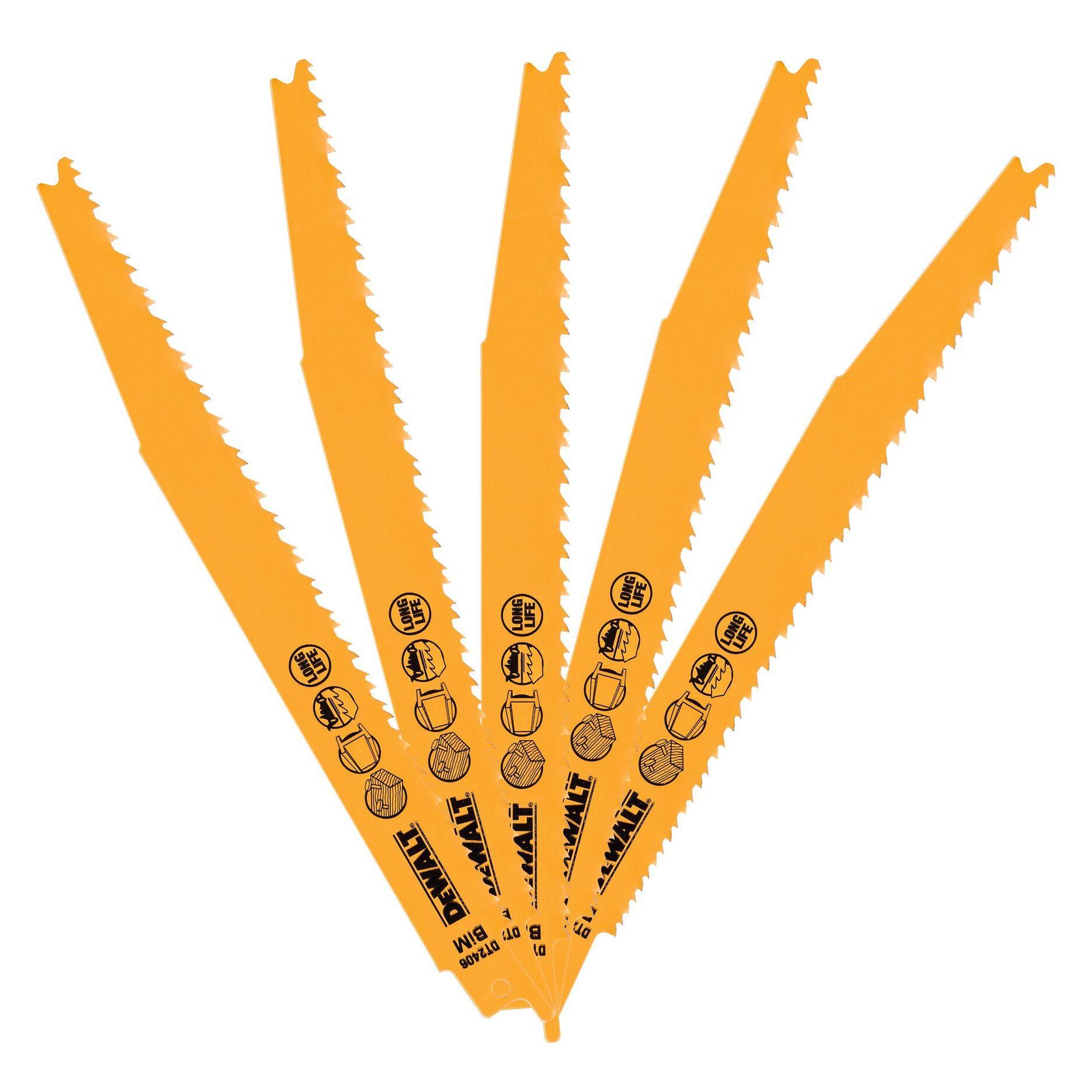 DeWalt Saebelsaegeblatt BIM Uni 203mm 5Stk (DT2406-QZ)
