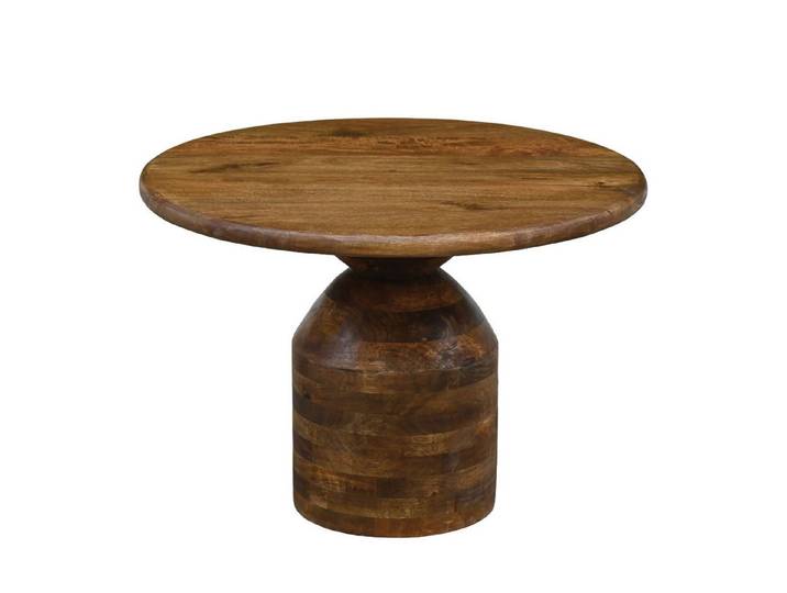 furnicato Couchtisch Vollholz 60x60x41,5 cm Dunkelbraun (1-St), Handgefertigter Beistelltisch mit versiegelter Oberfläche für Wohnraum
