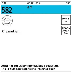 Sandisk, Muttern + Unterlegscheiben, DIN 582 A Ringmuttern A 2 M 20 A 2 S (M20)