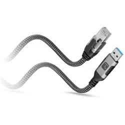 Techly Kabel sieciowy USB-A na Gigabit Ethernet RJ45 1m (CAT6, 1 m), Netzwerkkabel