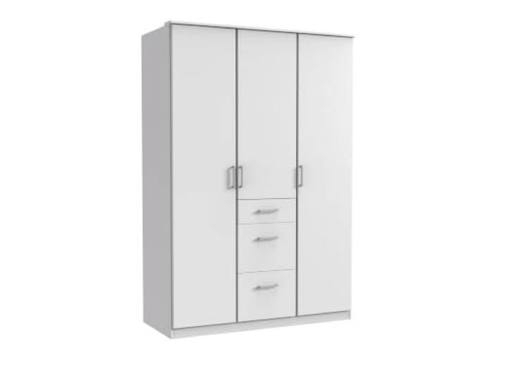 M Möbel-Direkt Deutschlands schnelle Möbel Kleiderschrank Click in Weiß 135 cm Breite, ohne Spiegel