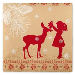 Sovie HOME Serviette Sarah aus Linclass® Airlaid 40 x 40 cm, 12 Stück - Weihnachten
