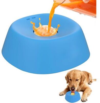 Friendly Fresh Finds Anti Choking Slow Feeder Dog Bowl Non Slip Lick Toy For Liquid Treats & Bone Broth black