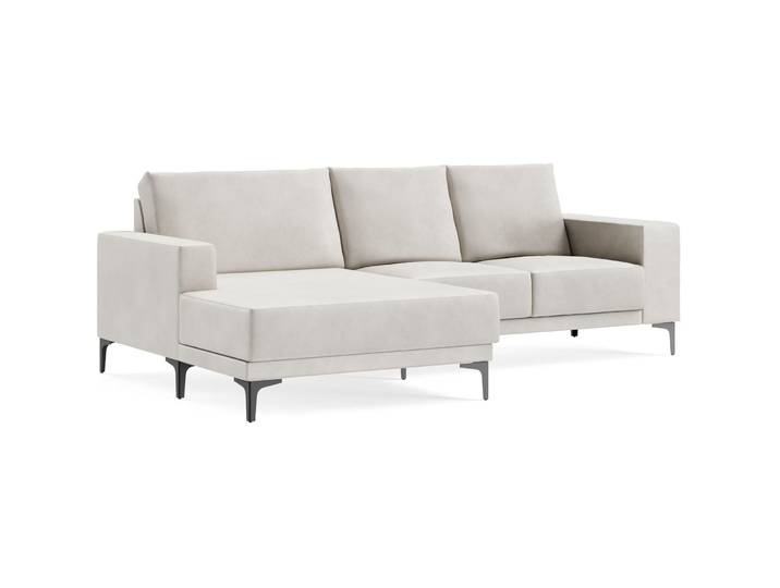 Stilvolles Ecksofa Bivio Stoff ADORE - 1 natural B 246 cm T 152 cm - Möbel Konfigurator: Traummöbel individuell zusammenstellen - Ecksofa