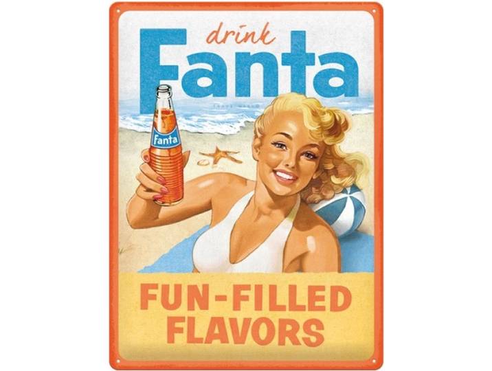 Wandbord - Fanta - Beach Girl
