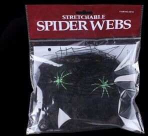Uplifted Finds Ultra Stretch Halloween White Spider Web Decor Premium Cobweb Prop For Outdoor Yard & Indoor Haunted House black