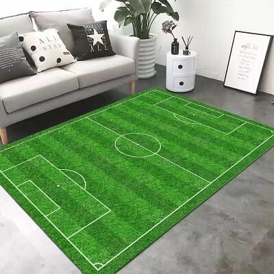 LightInthebox European Cup Football Field Carpet, Living Room Rug, Bedroom Bedside Carpet, Indoor Sports Field Carpet, Green Field Carpet