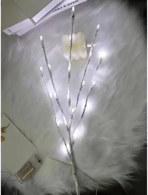 Inspired Finds White Birch Branch LED Festive Lights Battery Operated Outdoor Decorative Twig Lights cold