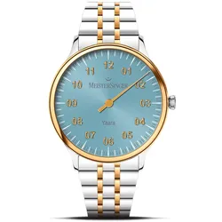 Meister Singer Yaara - Eisblau mit Gold, 36mm, Automatikuhrwerk Damenuhr YA914G