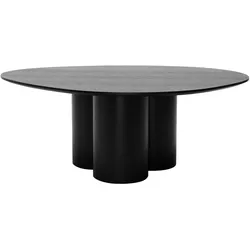 Design-Couchtisch aus schwarzem Holz B100 cm HOLLEN