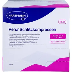 Peha Schlitzkompresse Steril 10x10cm 8Fach 100 ST