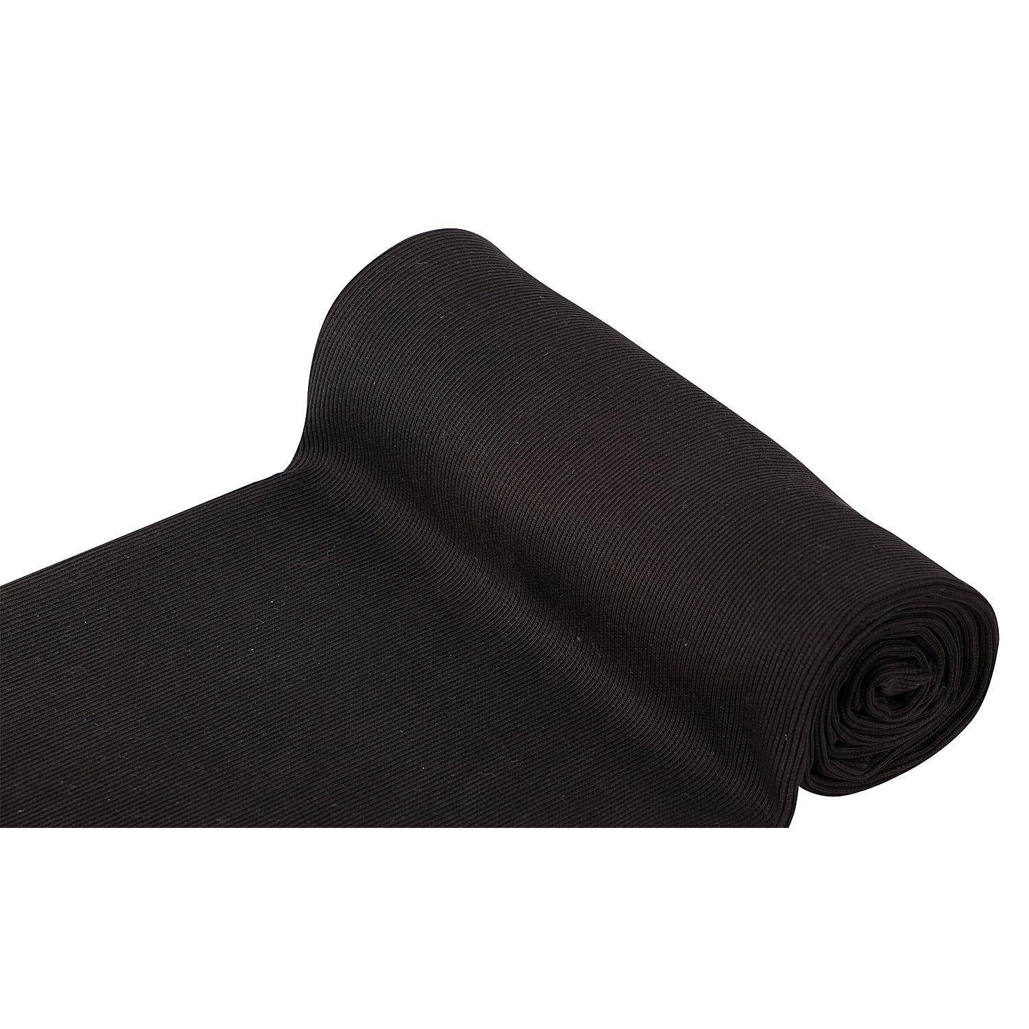Rippen-Bündchenstoff "Comfort", schwarz
