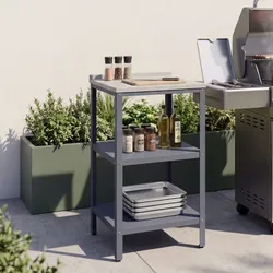 Outdoor Standregal Bolognano 92x50x50 cm Dunkelgrau/Silber [casa.pro]