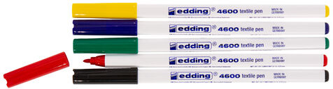 edding Textilmarker "Grundfarben", 5 Stifte
