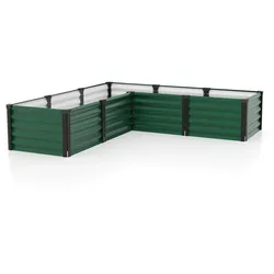 Vitavia Hochbeet Meta IN&OUT 401 M 185 x 185 cm 40 cm Seegrasgrün mit schwarzen Profilen