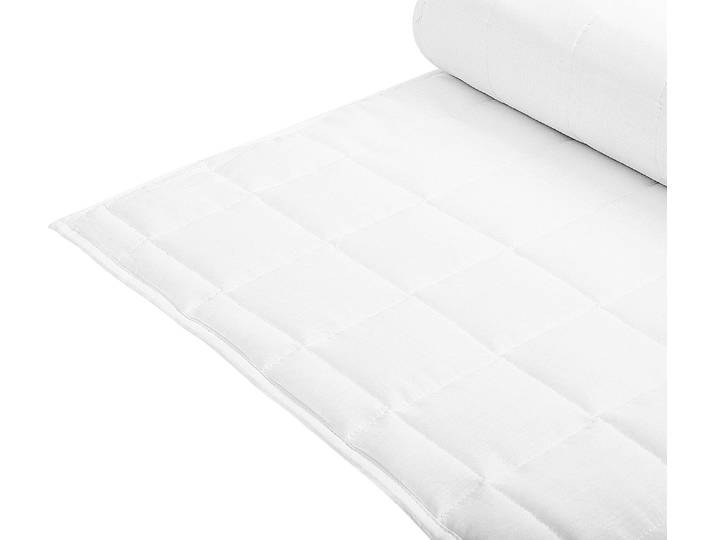 BELIANI Sommerdettdecke Weiß Polyester/Baumwolle 200 x 220 cm Für Sommer Monochromatisch Leicht Steppdecke Steppbett Schlafzimmer
