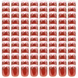 vidaXL Padordorf (96 Stück), Einmachgläser, Rot, Weiss