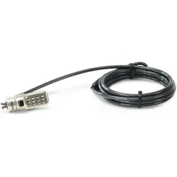 Dicota Security Cable N-Lock combi./res. slot,single, Notebook Security, Grau