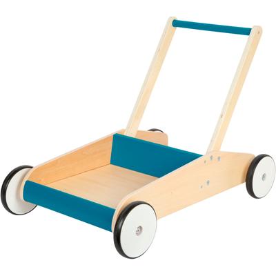 Lauflernwagen SMALL FOOT "schiefergrau", blau, Lauflernhilfen, KinderB:40,5cm H:45,5cm T:62cm, Holz, Metall, B:40,5cm H:45,5cm T:62cm