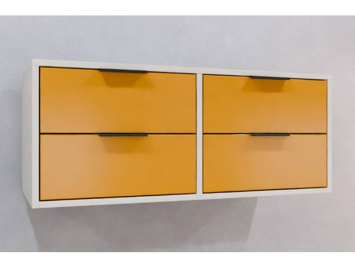 Büroschrank nach Maß - RAL 1004 Goldgelb - 43x105x45cm - Individuell konfigurieren