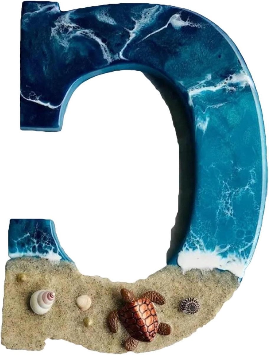 Muurdecoratie Hars Letters voor Strandhuis Decoratie - C