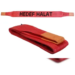 Hedef 5 Tonnen Tragfähigkeit 8m Länge Hebegurt Rundschlinge Hebeband aus Polyster + Endschlaufen Kran Rot