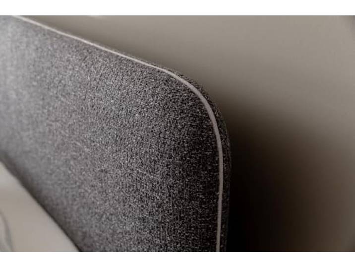 Meise Möbel Polsterbett Primo 160x200 cm Kopfteil & Fußteil mit Keder Strukturstoff Anthrazit Metallfuß schwarz