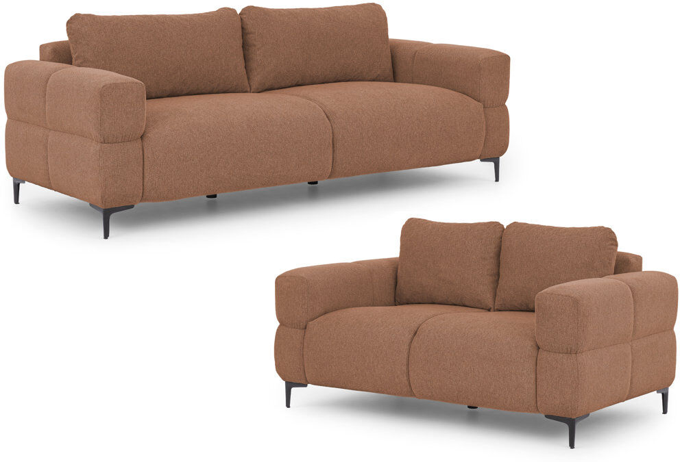 S-Style Furniture Cardea 2 Piece Standard Living Room Set Red 2