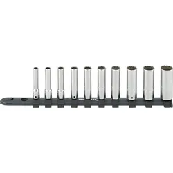 STAHLWILLE 1/4" Satz Steckschlüsseleinsatz auf Steckschlüsselleiste 40aDL/10-12...