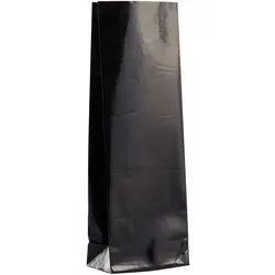 1000 Blockbodenbeutel schwarz 55 x 30 x 175 mm, OPP, Kraftpapier, PET, CPP